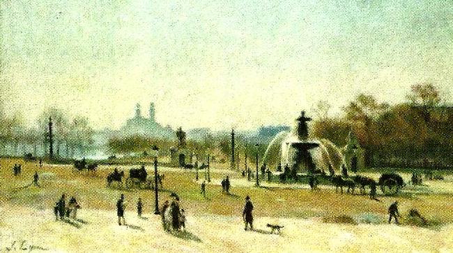 Lepine, Stanislas place de la concorde china oil painting image